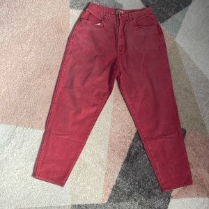 Stefano International Vintage Red Wash Straight Leg Jeans Women's Size 18